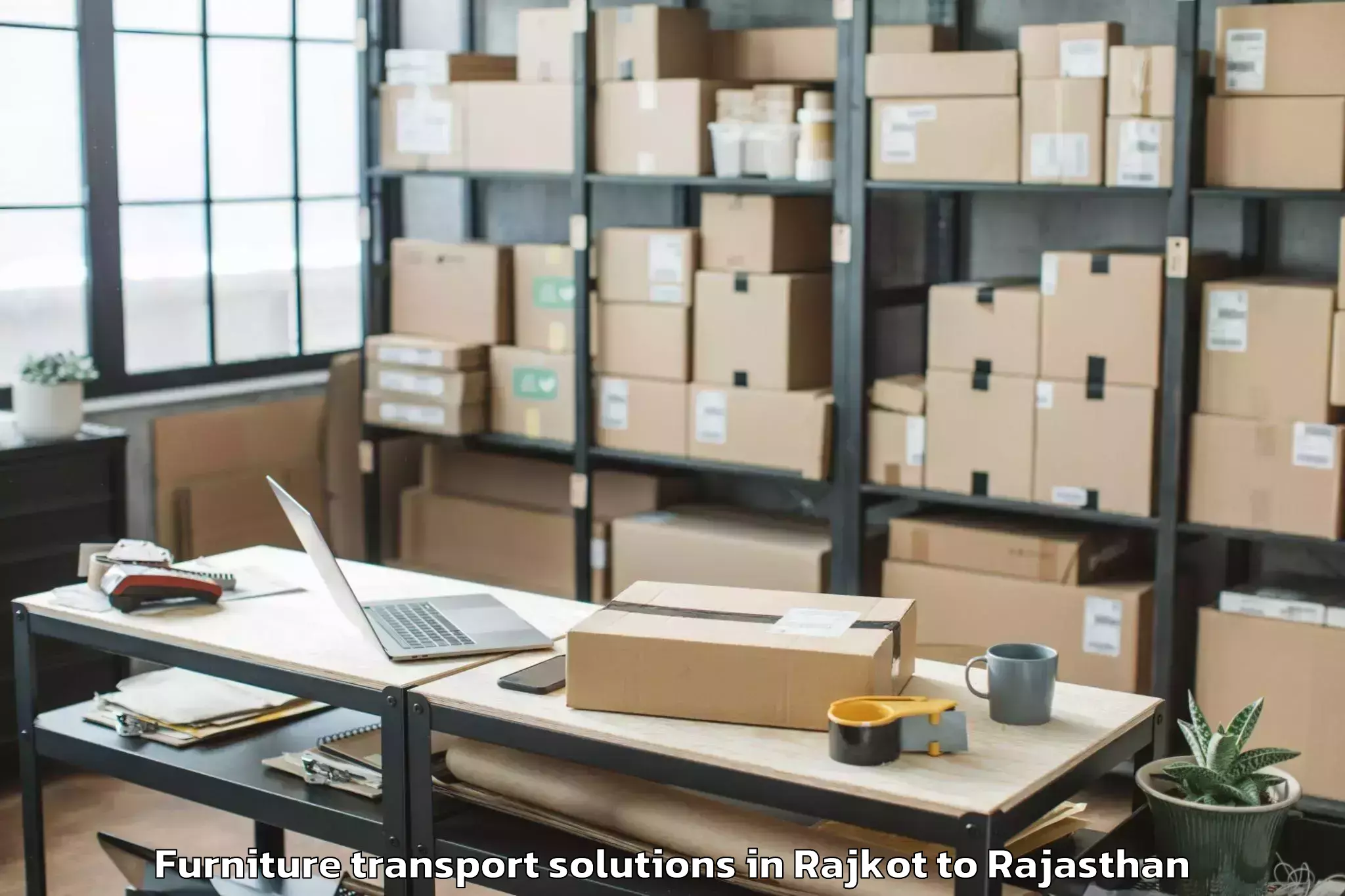 Rajkot to Ratangarh Churu Furniture Transport Solutions